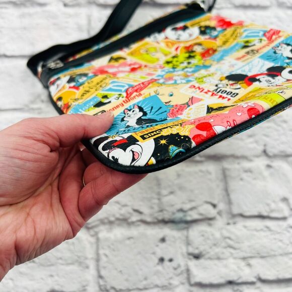 Disney‎ Parks Crossbody Purse Colorful Mickey & Friends Design Adjustable Strap - Picture 4 of 13